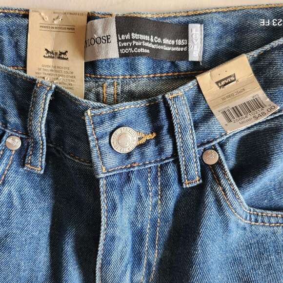 Levi’s SilverTab Stay Loose Jeans Women’s W25 L28 High Rise Baggy Straight Blue - Picture 3 of 4